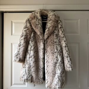 Women's Faux Fur Leopard Print Coat